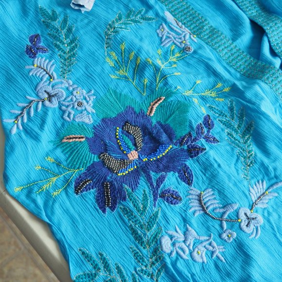 NWT Chico's Embroidered Duster Ruana - Picture 13 of 16